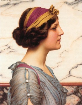 John William Godward Painting - Megilla Neoclassicist lady John William Godward